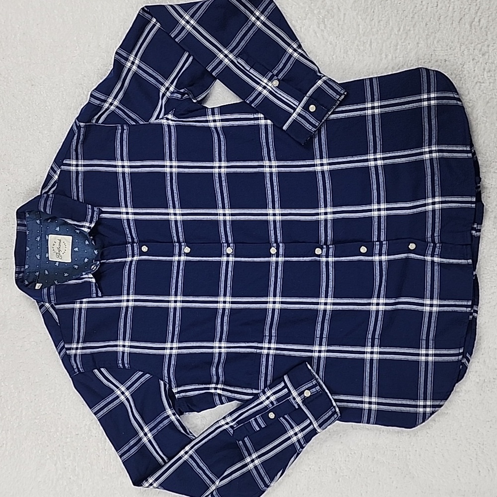 Jachs Girlfriend Soft Flannel Button Front Pearl Snaps With Pockets